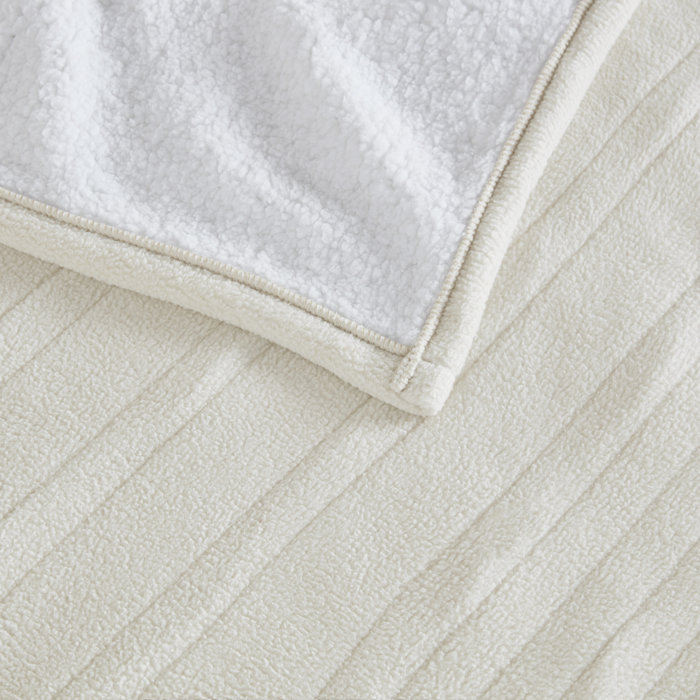 Serta Fleece to Sherpa Heated Blanket & Reviews Wayfair